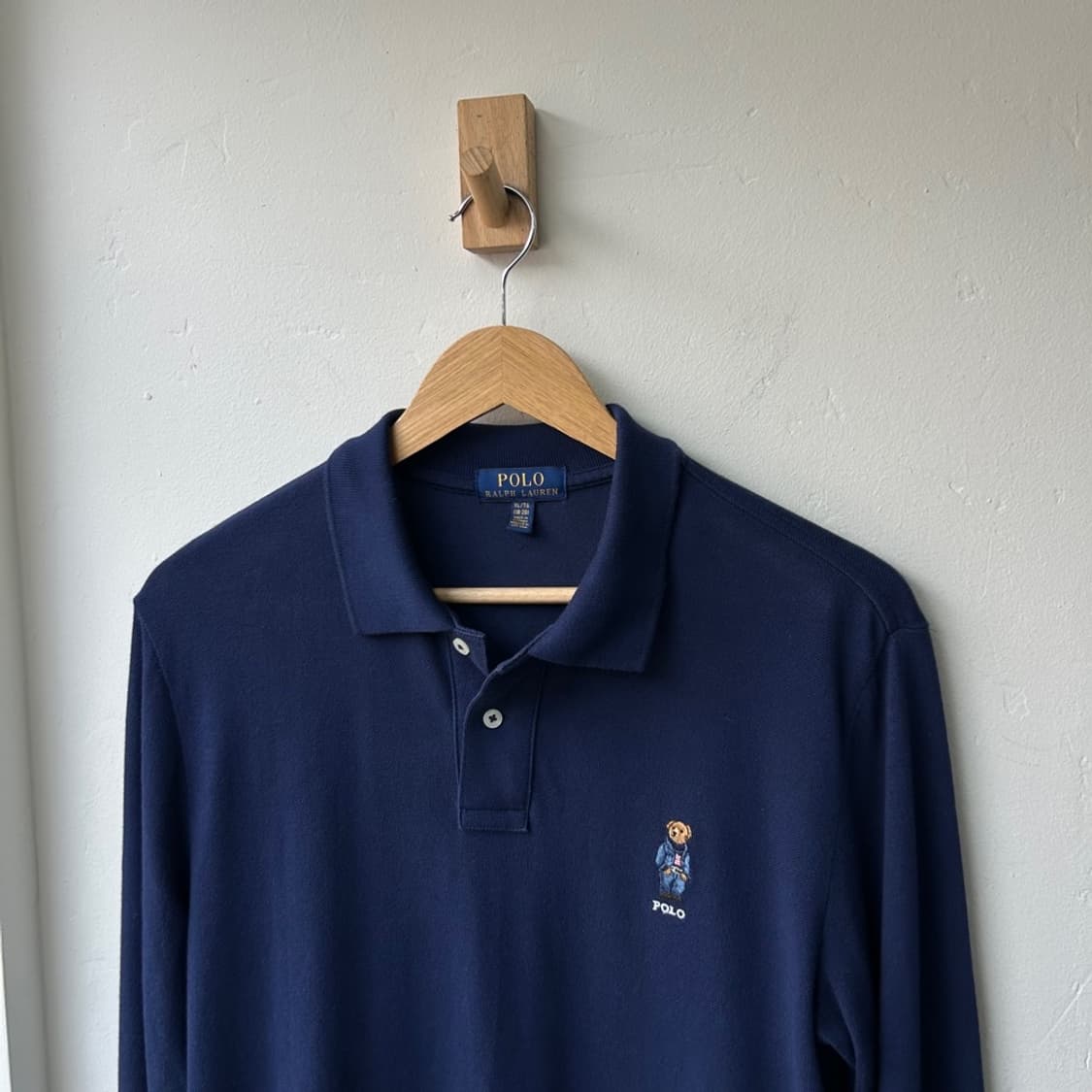 16749 - 폴로 랄프로렌 네이비 베어 긴팔 카라티 상품이미지1