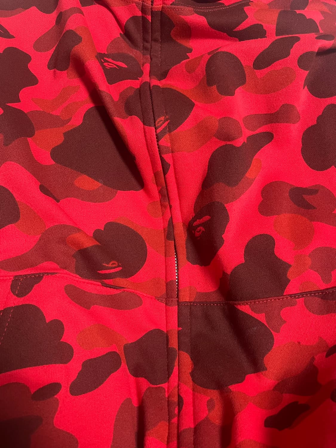 베이프 레드 후드집업 상품이미지5