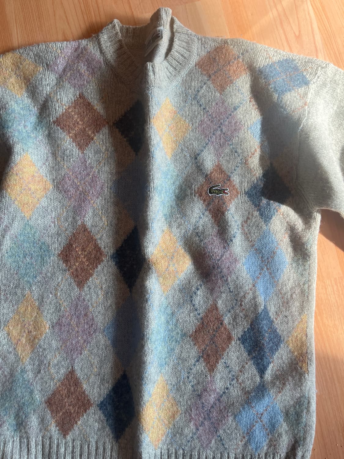 라코스테 빈티지 아가일 니트 상품이미지1