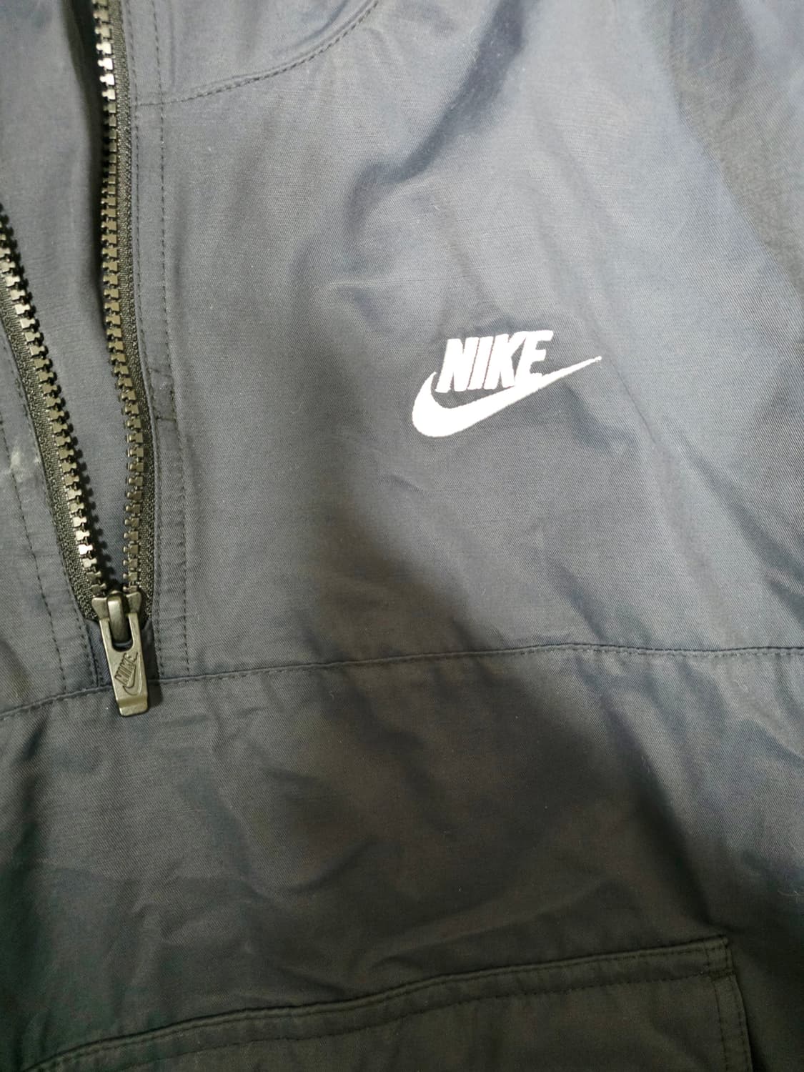 [나이키] 올드스쿨 네이비 캥거루 포켓 하프집업 아노락 바람막이 L 상품이미지2