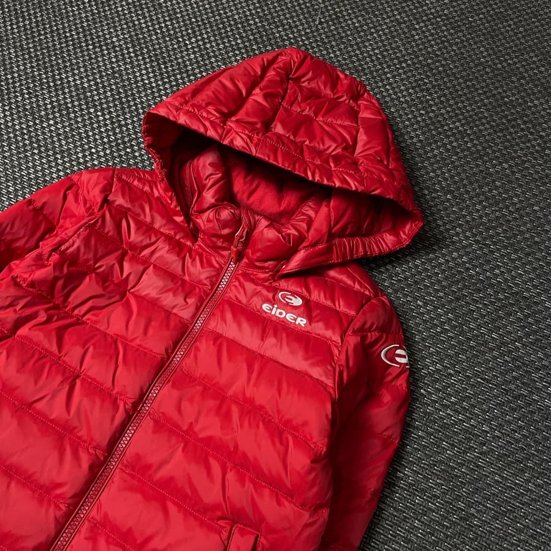아이더 키즈 레드 경량 패딩 130 상품이미지5