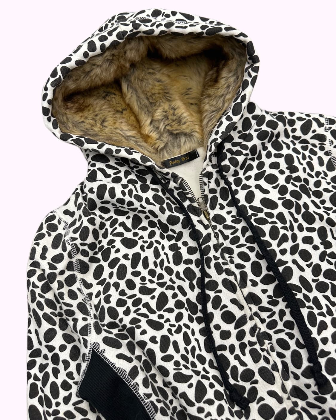 JOKY GAL leopard fur hood zip-up 상품이미지3