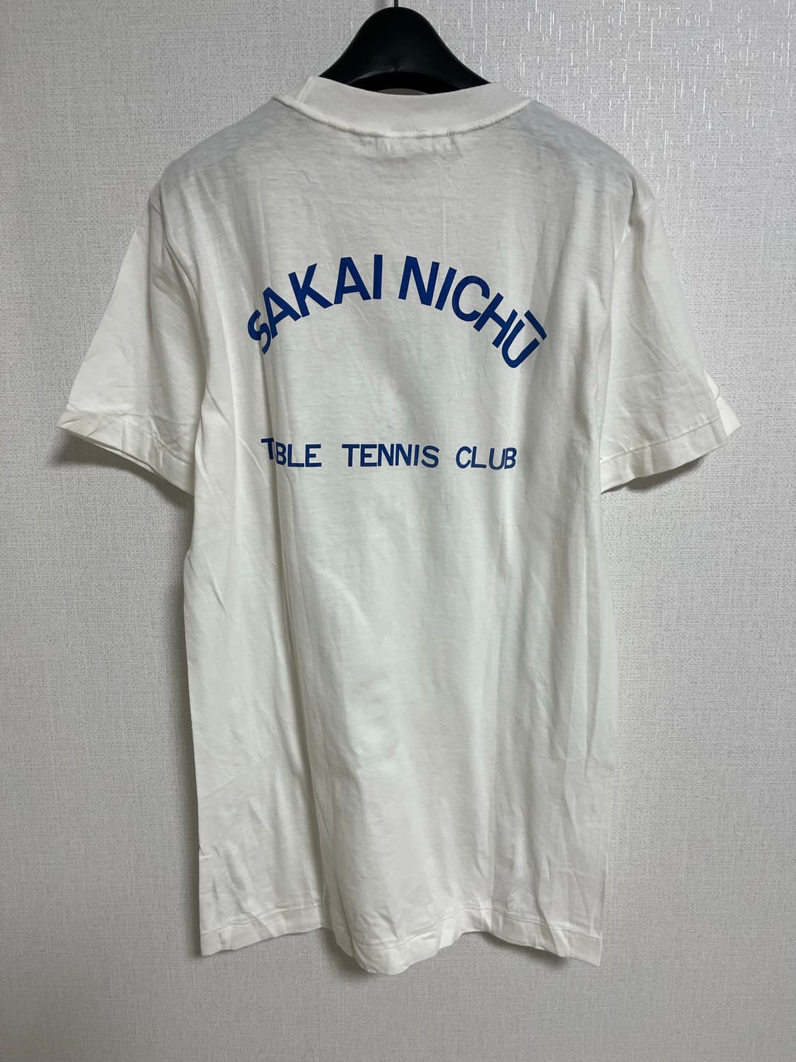 일본 빈티지 탁구 클럽 반팔티 M 상품이미지2