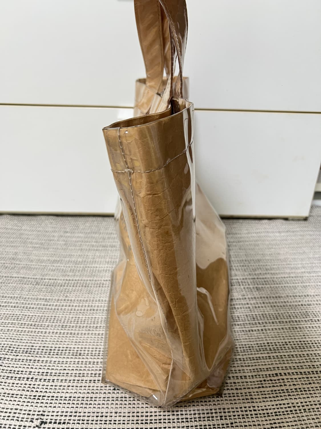 꼼데가르송 pvc 크라프트 페이퍼 토트백 쇼퍼백 상품이미지2