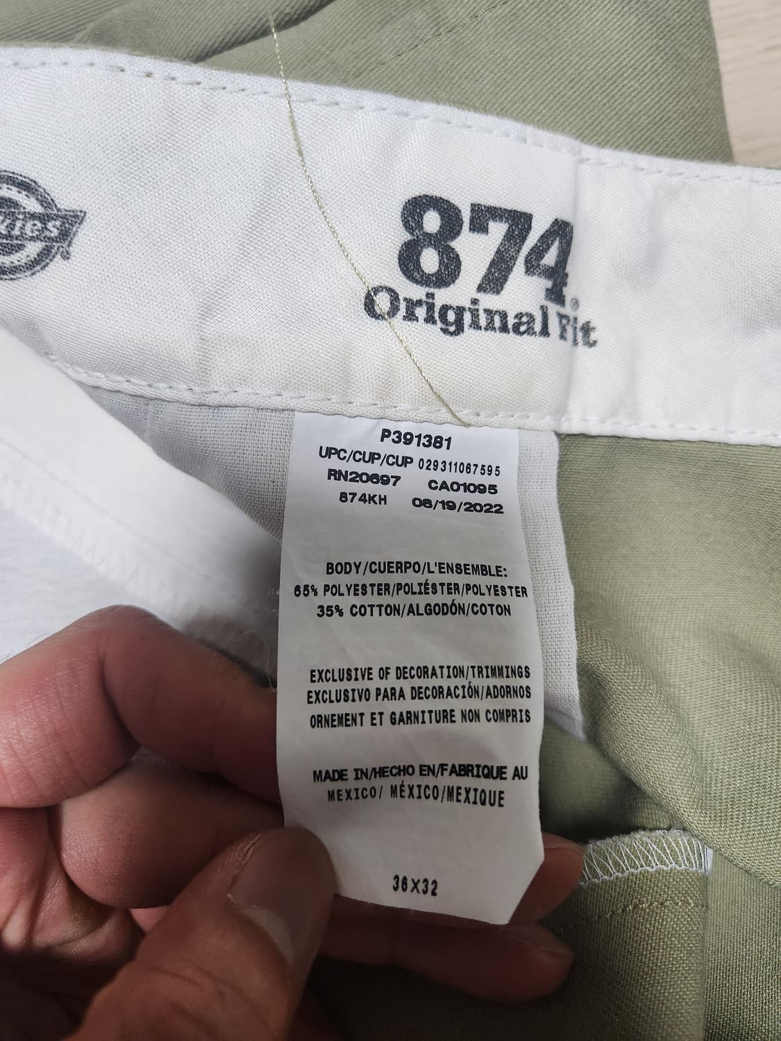 디키즈 874 올리브 그린, 카키 36 x 32 상품이미지7
