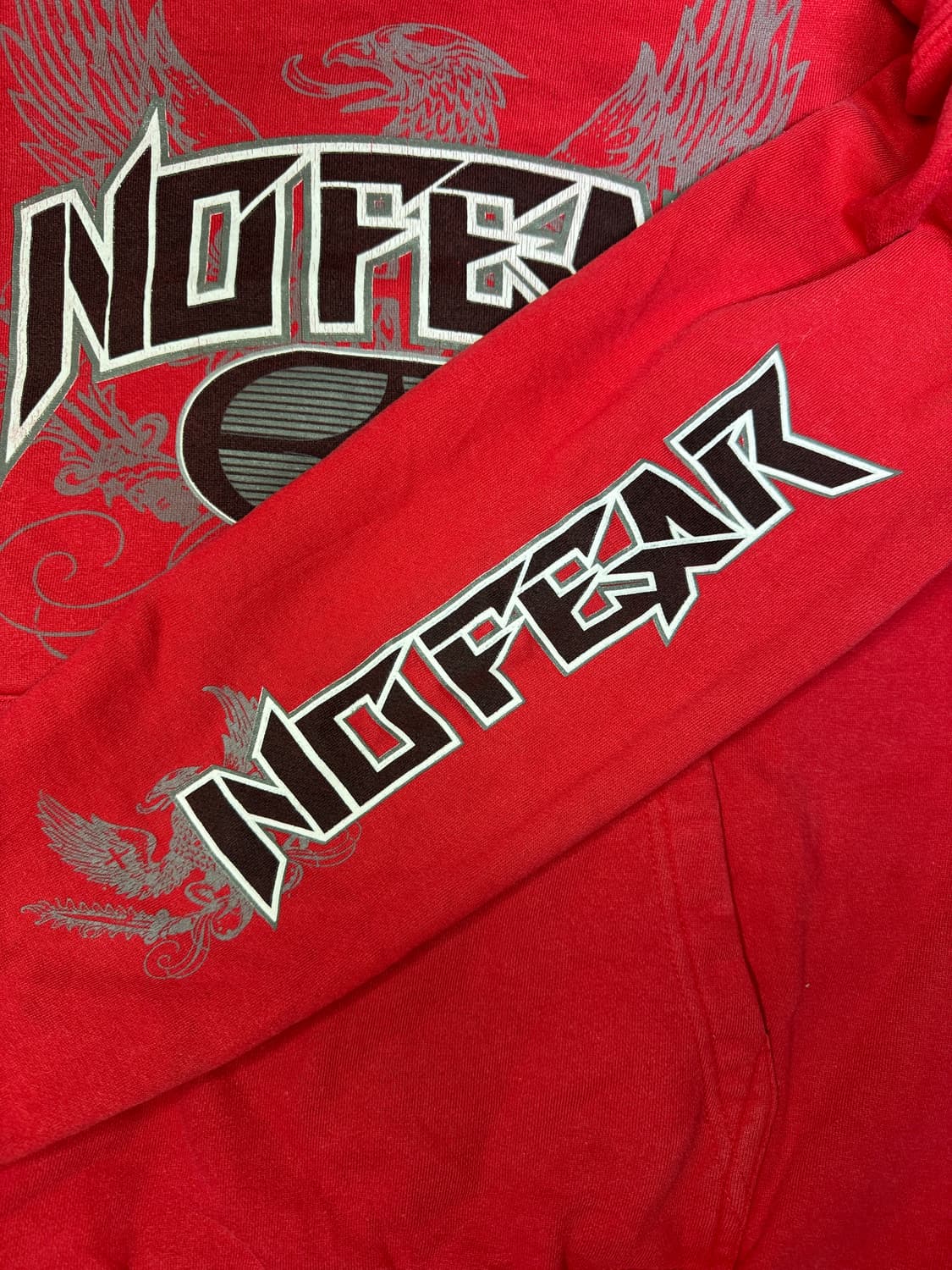 빈티지 00s 노피어 nofear 후드 레드 S 상품이미지3