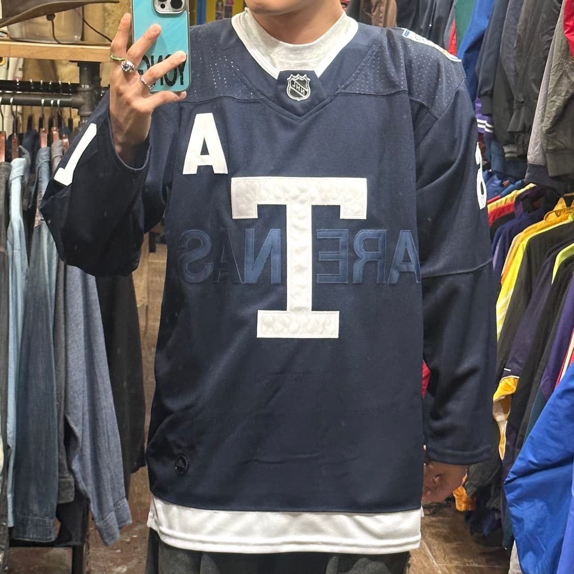 [HI] 아디다스 NHL 긴팔 하키티 네이비 상품이미지2