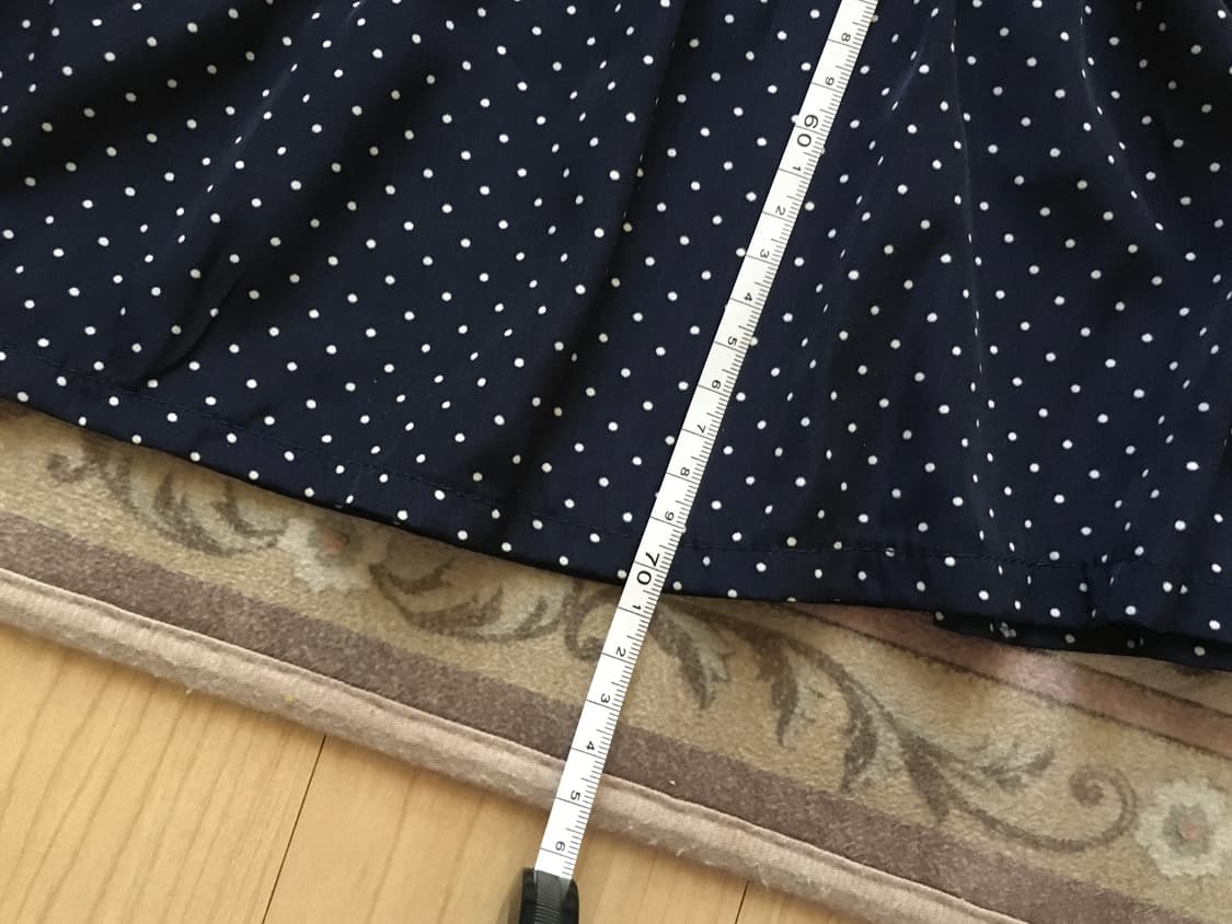 프릴 도트 네이비 롱 티셔츠 상품이미지4