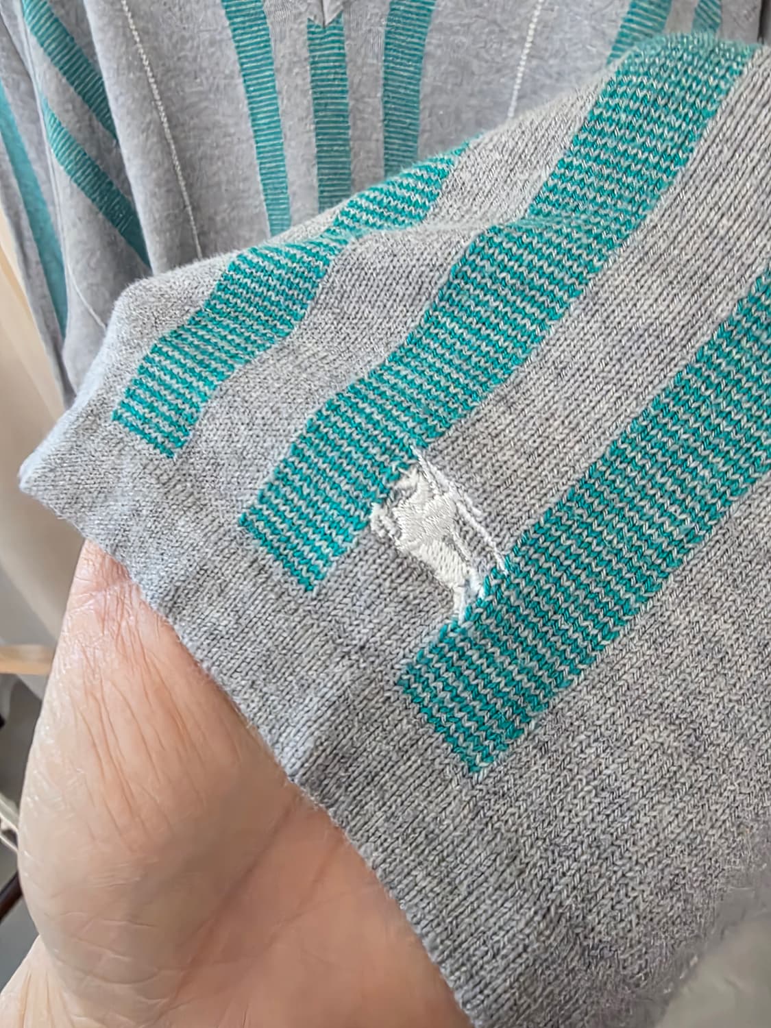 버버리 런던 V넥 스트라이프 니트 L 상품이미지6