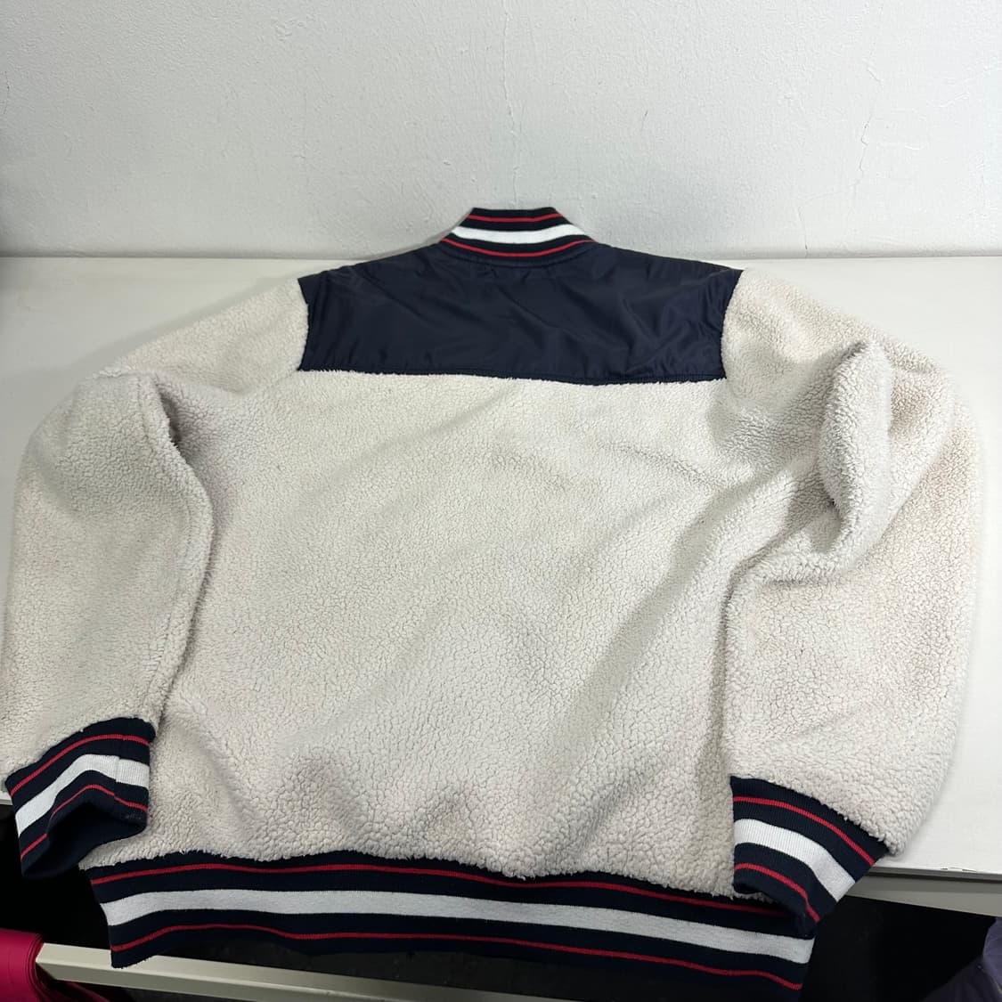 M 챔피온 재팬 화이트 후리스자켓 상품이미지5