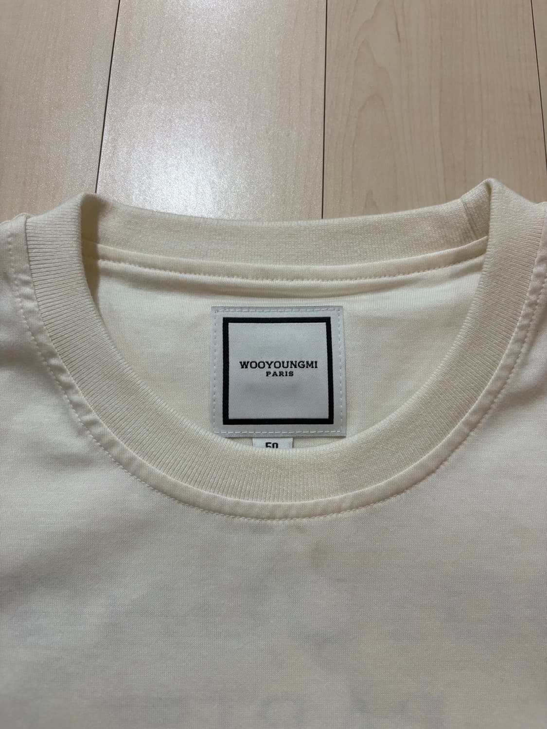 우영미 플라워 반팔 아이보리 50사이즈 상품이미지3