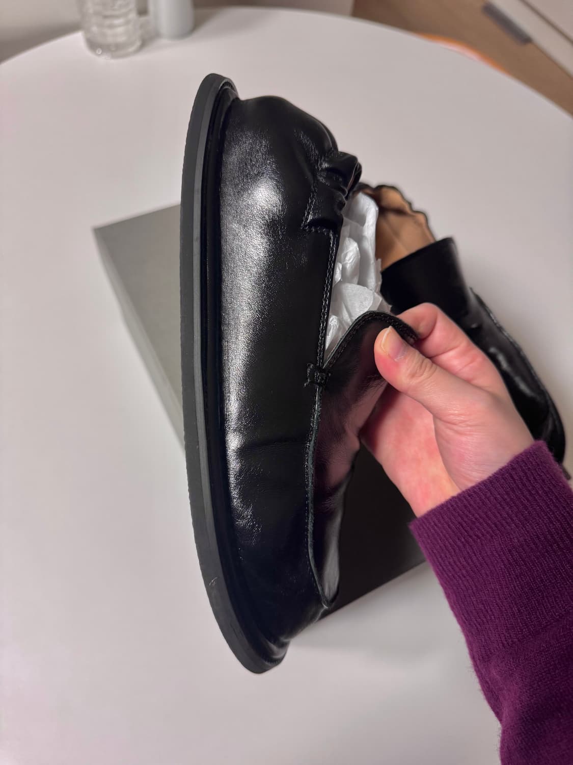 [240] 로맨틱무브 삭 바부슈 크랙블랙 상품이미지6