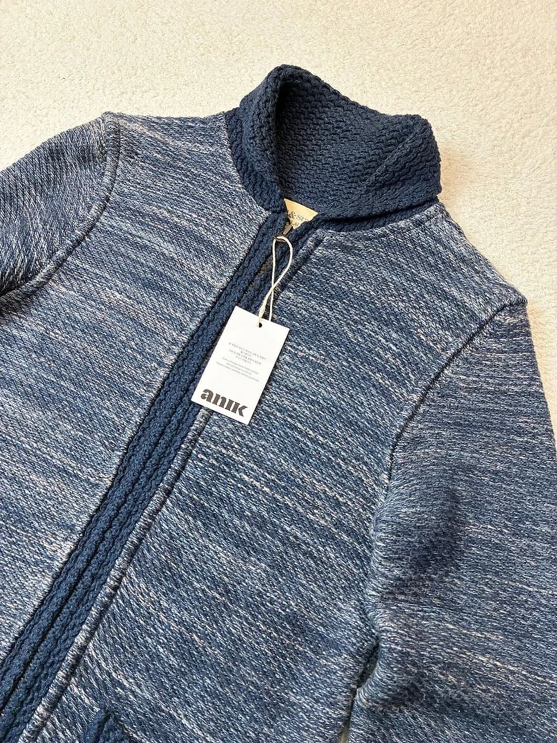 데님앤서플라이 00's 숄카라 니트 집업 PN6120 상품이미지2