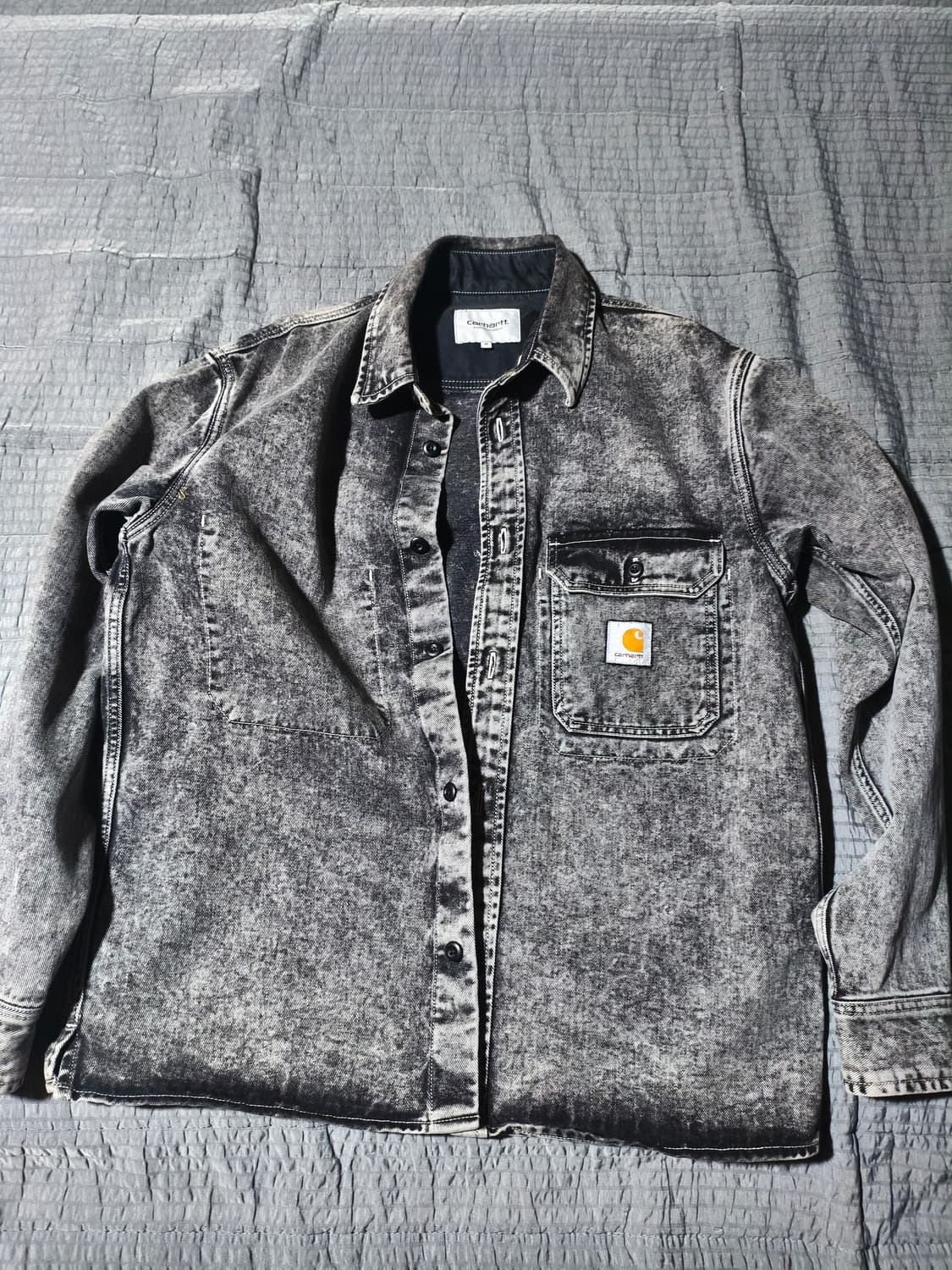 칼하트 레노 워싱 데님 셔츠 자켓 m(105~110) 상품이미지1