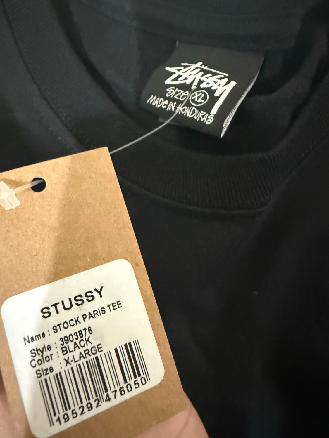 스투시 스탁 파리 반팔티 XL 블랙 상품이미지3