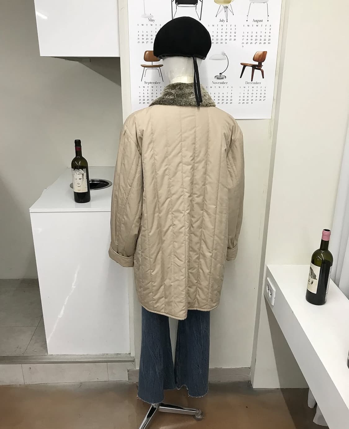 버버리 퍼 누빔 패딩 자켓 상품이미지10