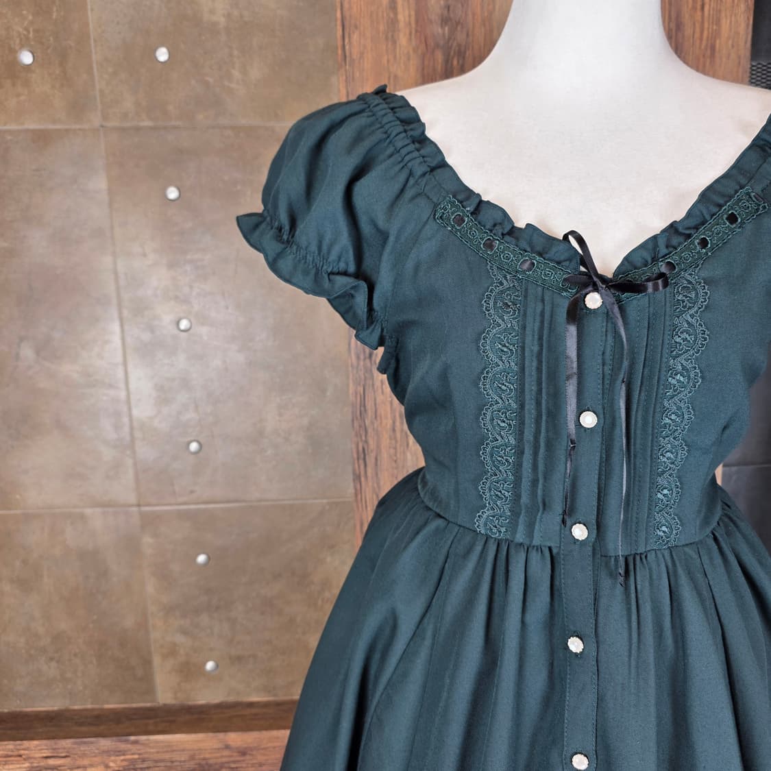 axes femme 아일렛 프렌치 원피스 상품이미지3