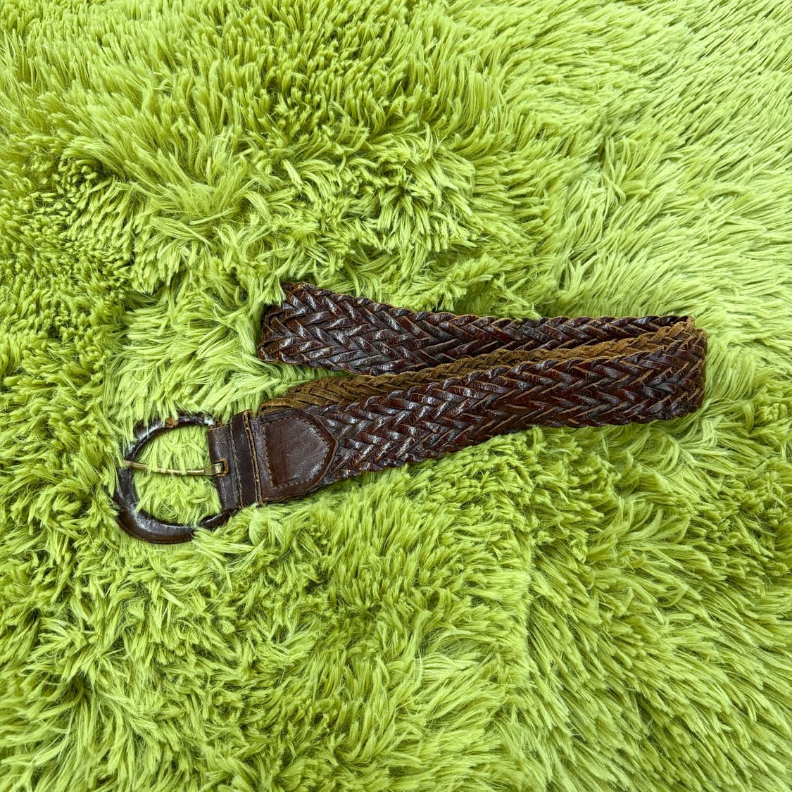 빈티지 리얼 레더 위빙 벨트 상품이미지1