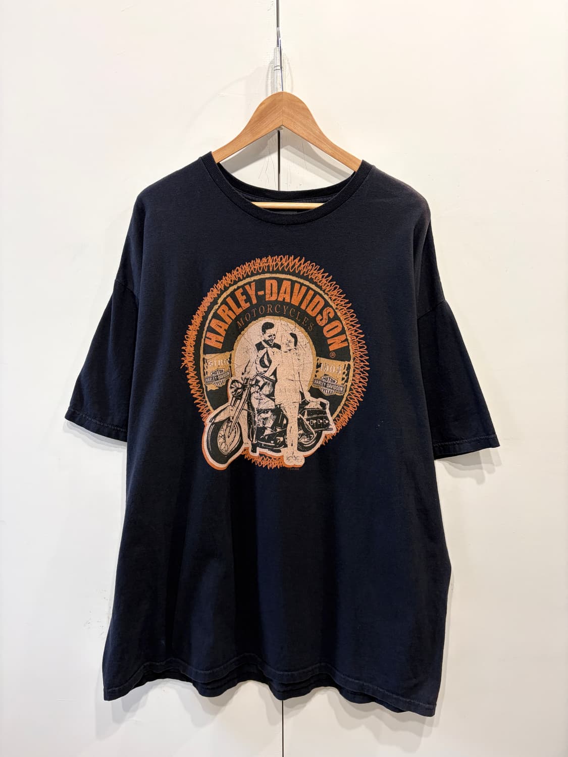 할리데이비슨 빈티지 프린팅 반팔 티셔츠 상품이미지1