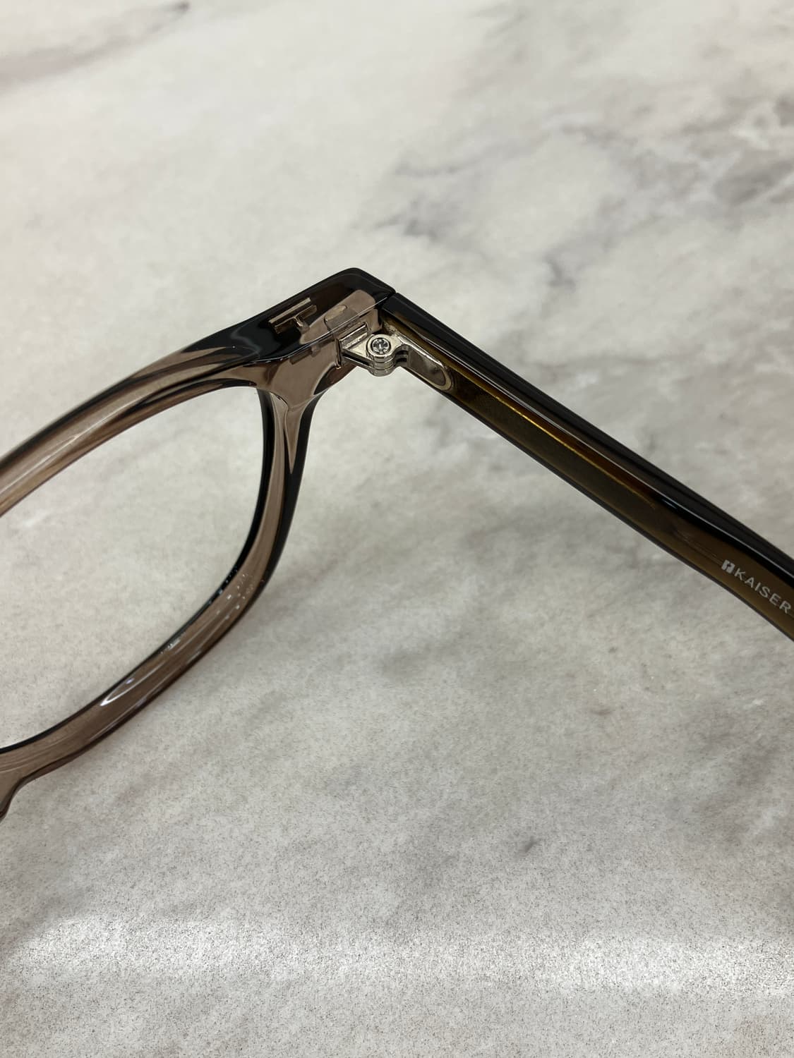 B77 KS 투명 브라운 웰링턴 뿔테 안경6836 상품이미지3