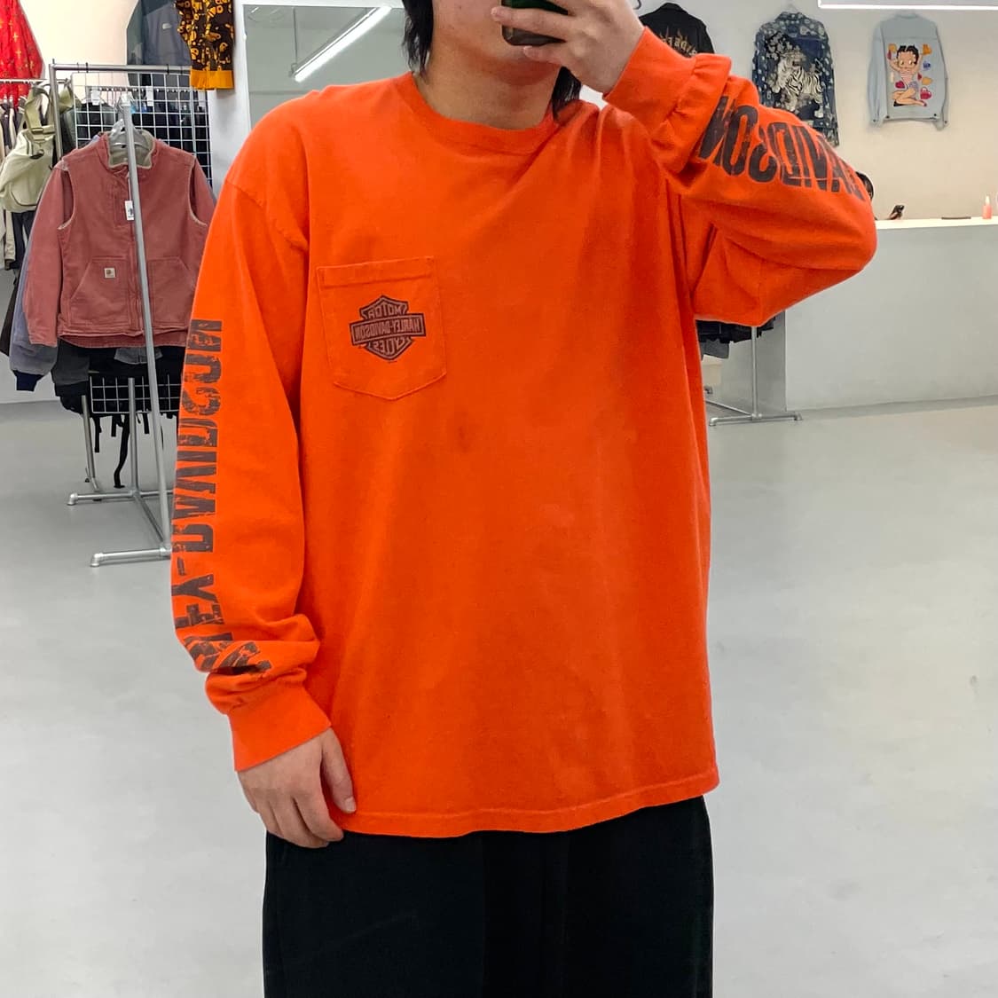 할리데이비슨 이글 바이크 롱슬리브 긴팔 티셔츠 상품이미지2