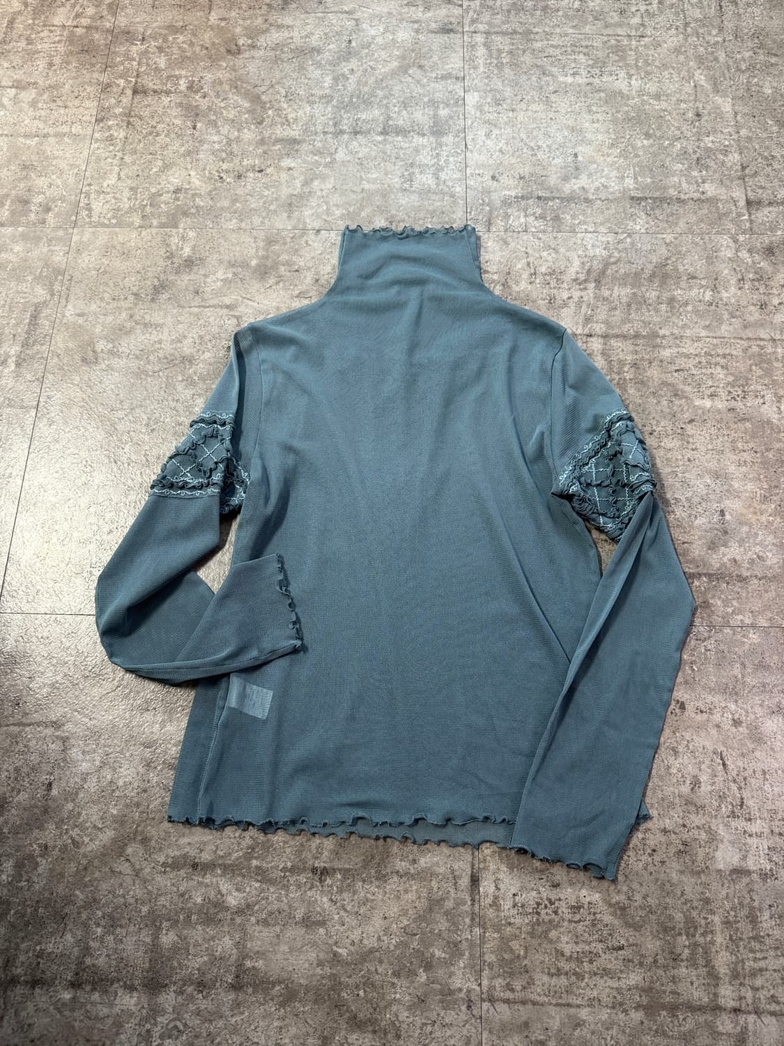 메쉬 레이스 러플 탑 상품이미지8