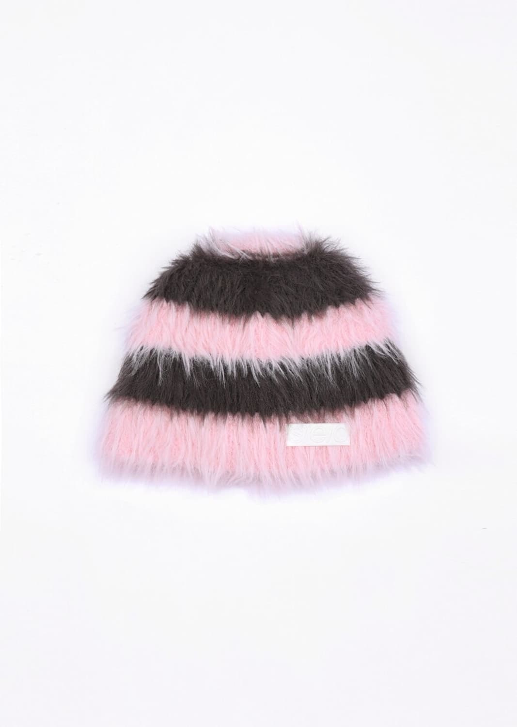 에스이오 SEO Fuzzy Stripe Beanie Pink OS 상품이미지1