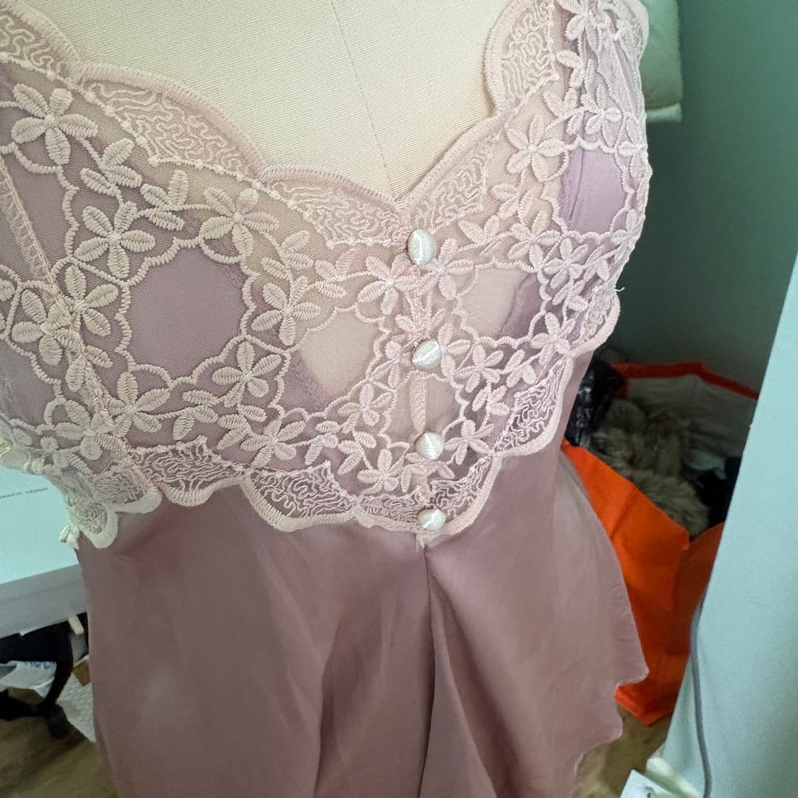 핑크 페어리 레이스 슬립 원피스 상품이미지4