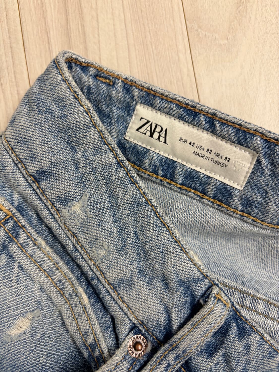 자라 디테일 데님팬츠 상품이미지4