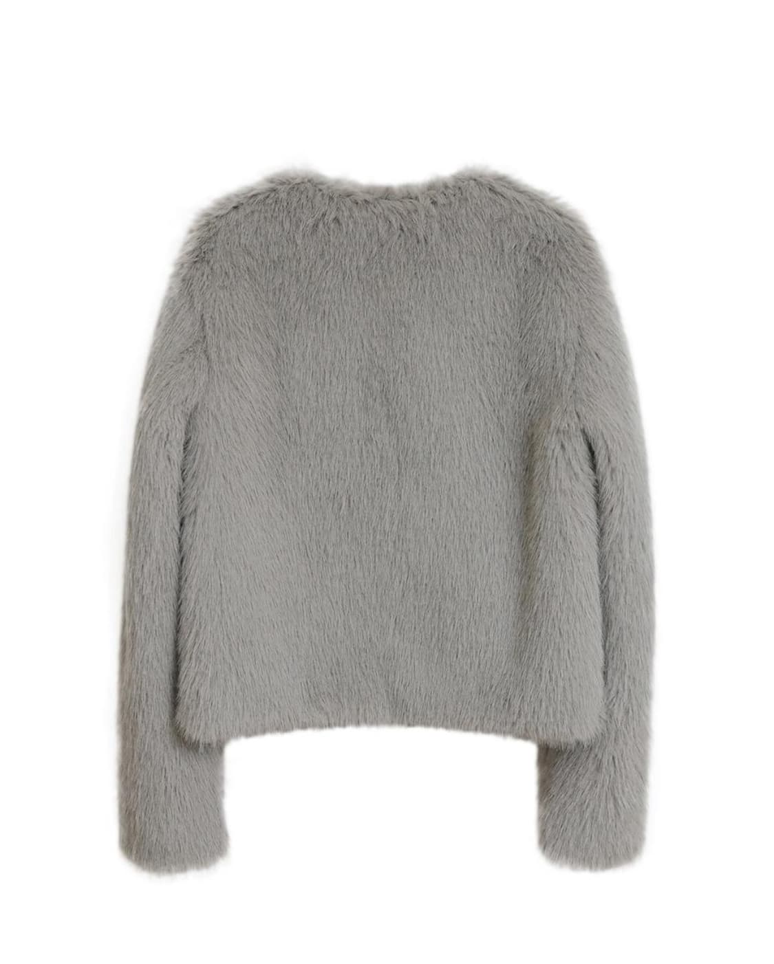 리히트 퍼 자켓 그레이 reheat eco fur jacket 상품이미지3