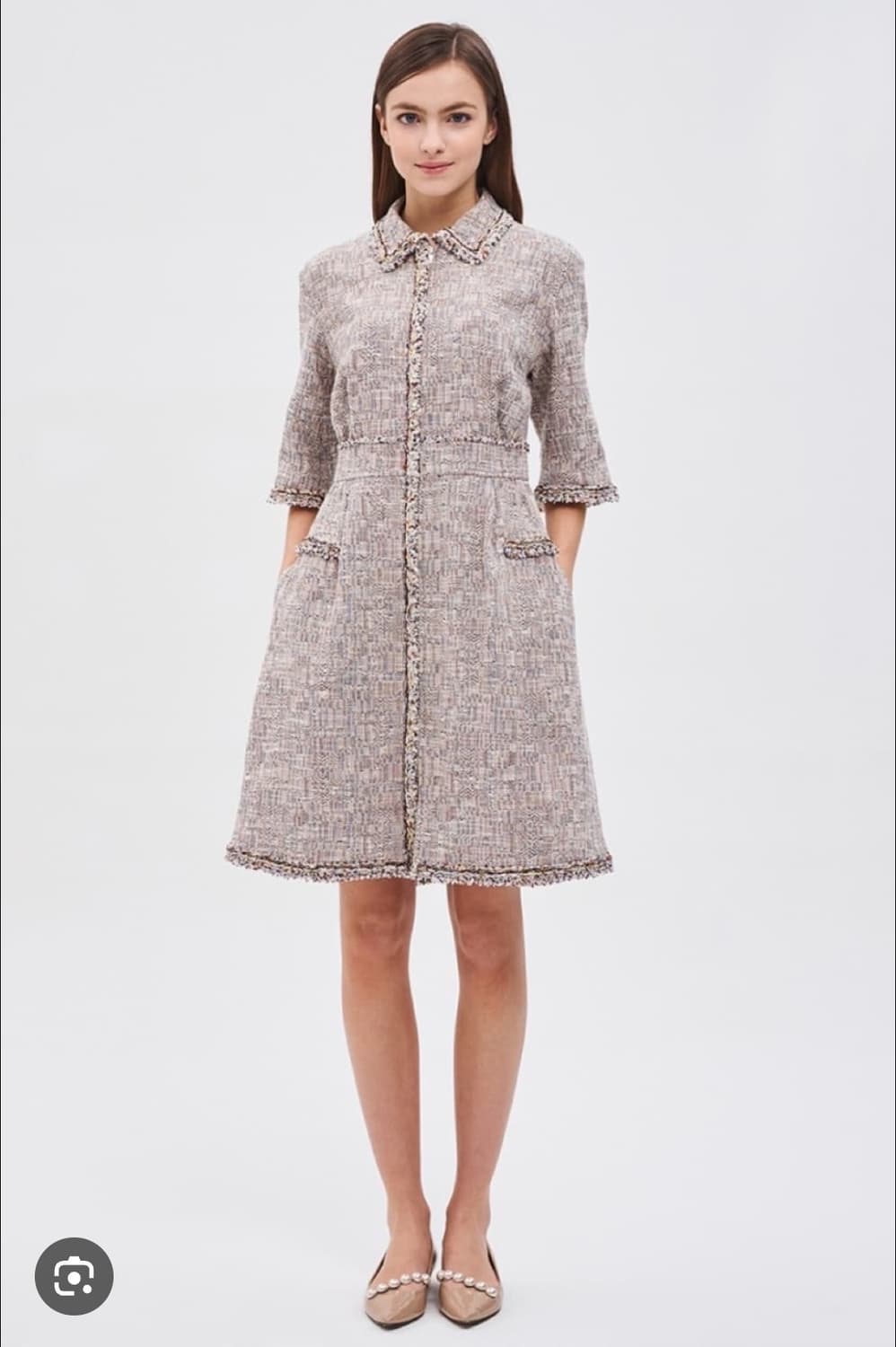 한섬 마인 트위드 A라인 원피스 76-90-155사이즈 상품이미지1