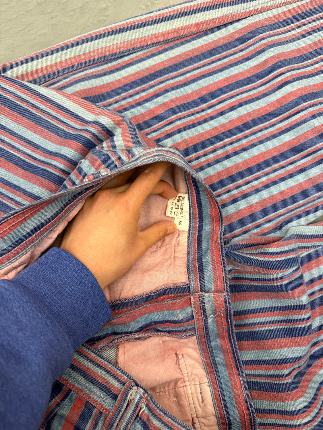 OLD EURO VINTAGE STRIPE WIDE 유로빈티지워크팬츠 상품이미지6