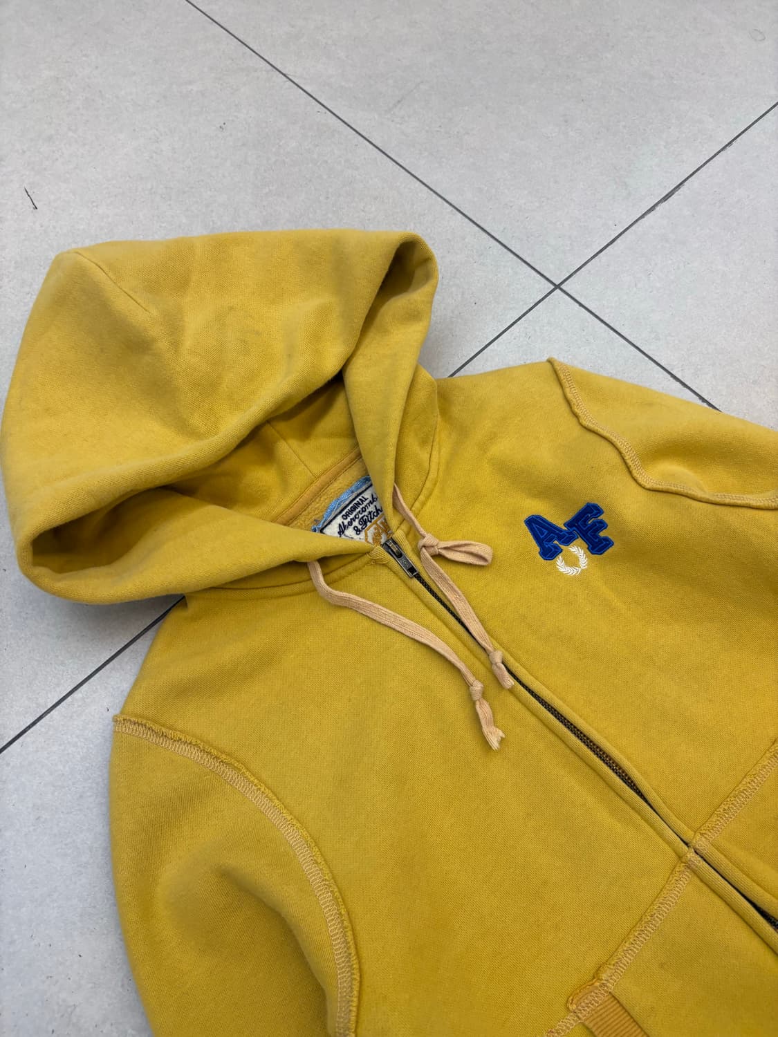 아베크롬비 AF 옐로우 크롭 후드집업 상품이미지4