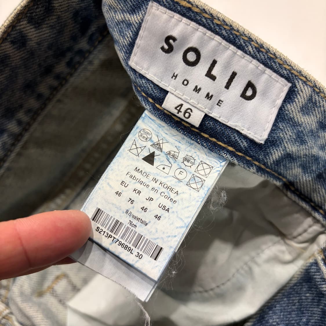 [46] 22s 솔리드옴므 SOLID 엠보 라이트 데님 팬츠 B902 상품이미지7