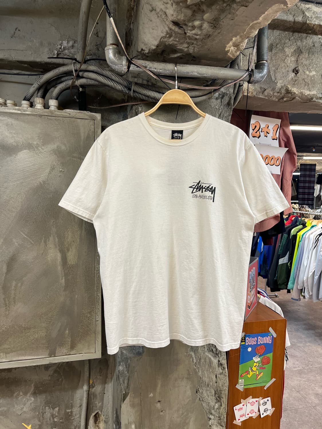 스투시 로스엔젤레스 반팔티 화이트 M #csz2997 상품이미지2