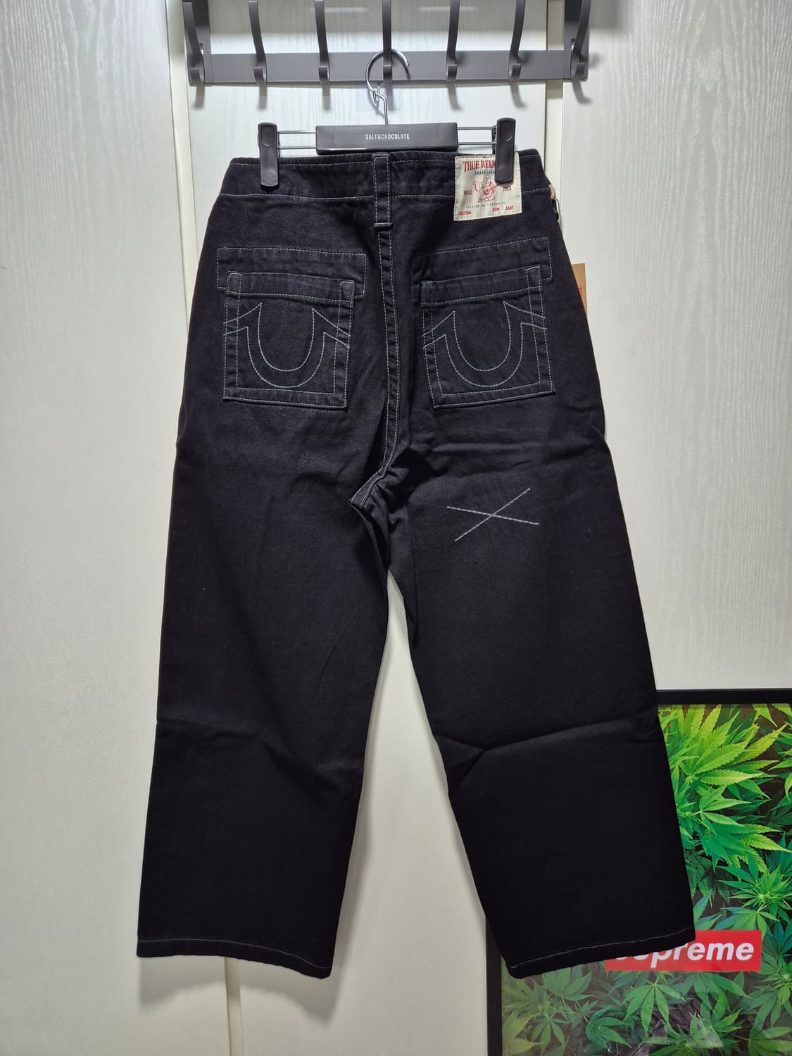 (타임세일)(새상품)트루릴리젼 블랙 와이드 데님 팬츠 상품이미지10