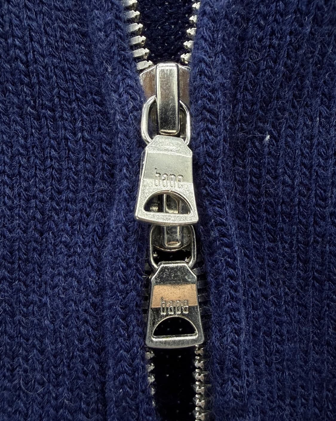 베이프 00s OG 에이프 헤드 컬러블럭 울 니트 후드집업 상품이미지6