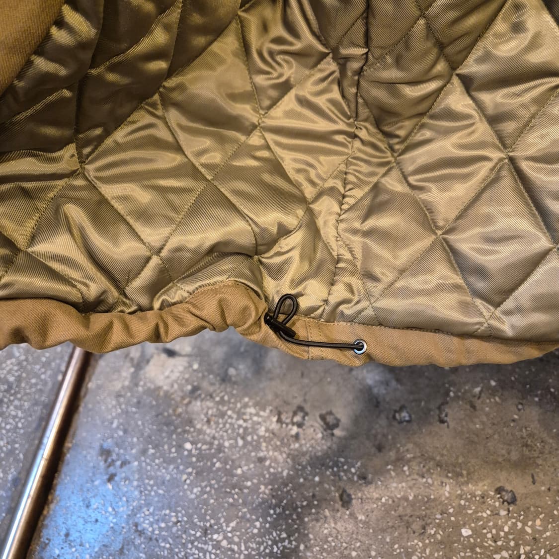 L(착샷잇음) 카키 면 양털배색자켓  상품이미지7