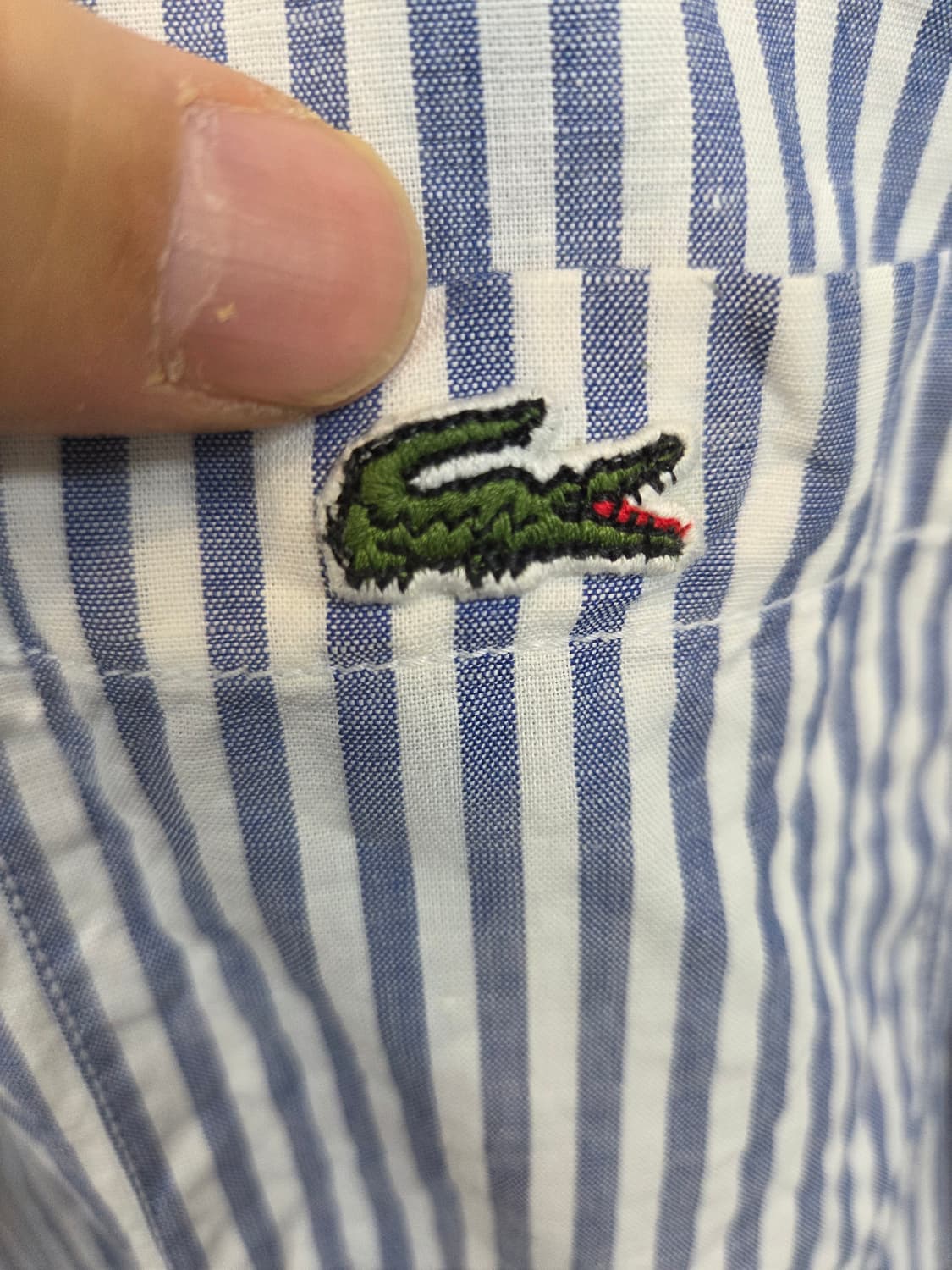 라코스테 라이브 린넨 스트라이프 셔츠 긴팔 40 대략 95 상품이미지4