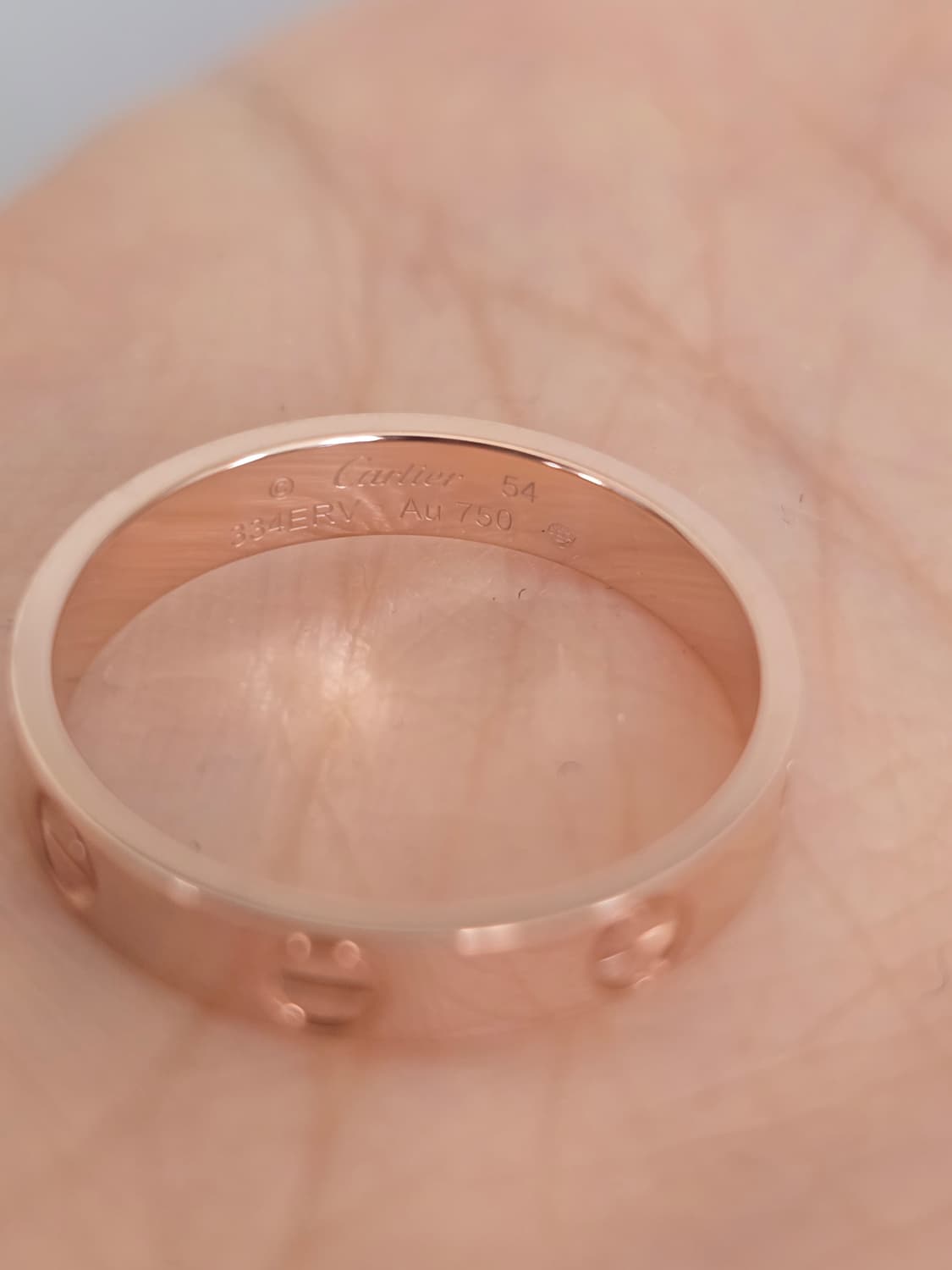 까르띠에 러브링 핑크골드 54호 새상품 (25년) 상품이미지3