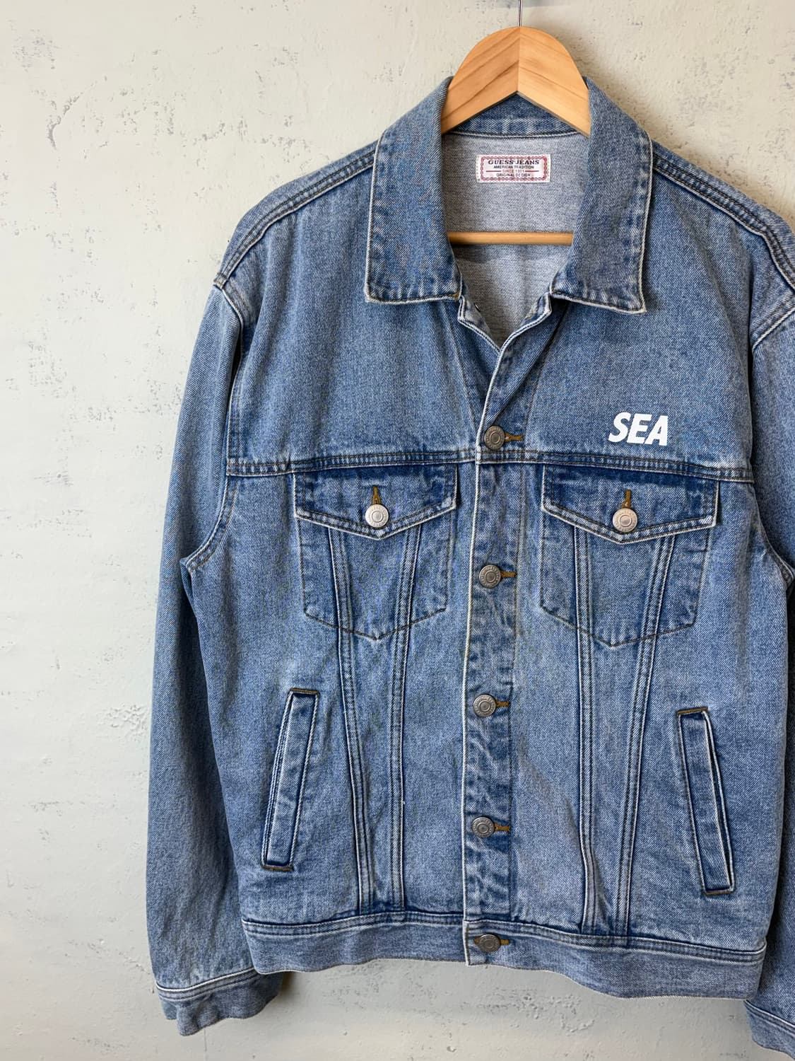 GUESS Wind and sea 빈티지 데님 자켓 상품이미지5