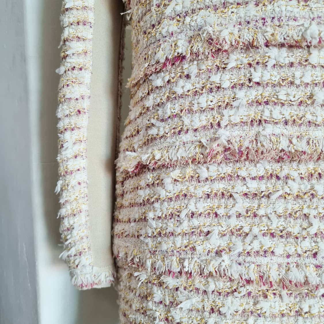 MICHAA 미샤 울혼방 트위드 롱자켓 (55) 상태최상/입을때 더 예쁨 상품이미지9