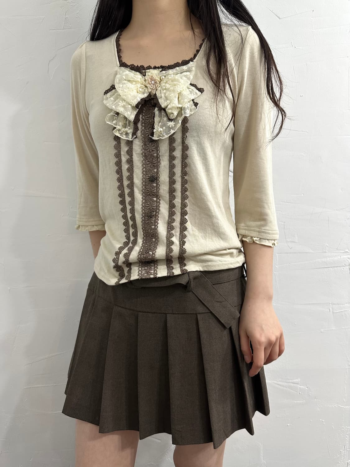 axes femme ribbon design top 상품이미지4