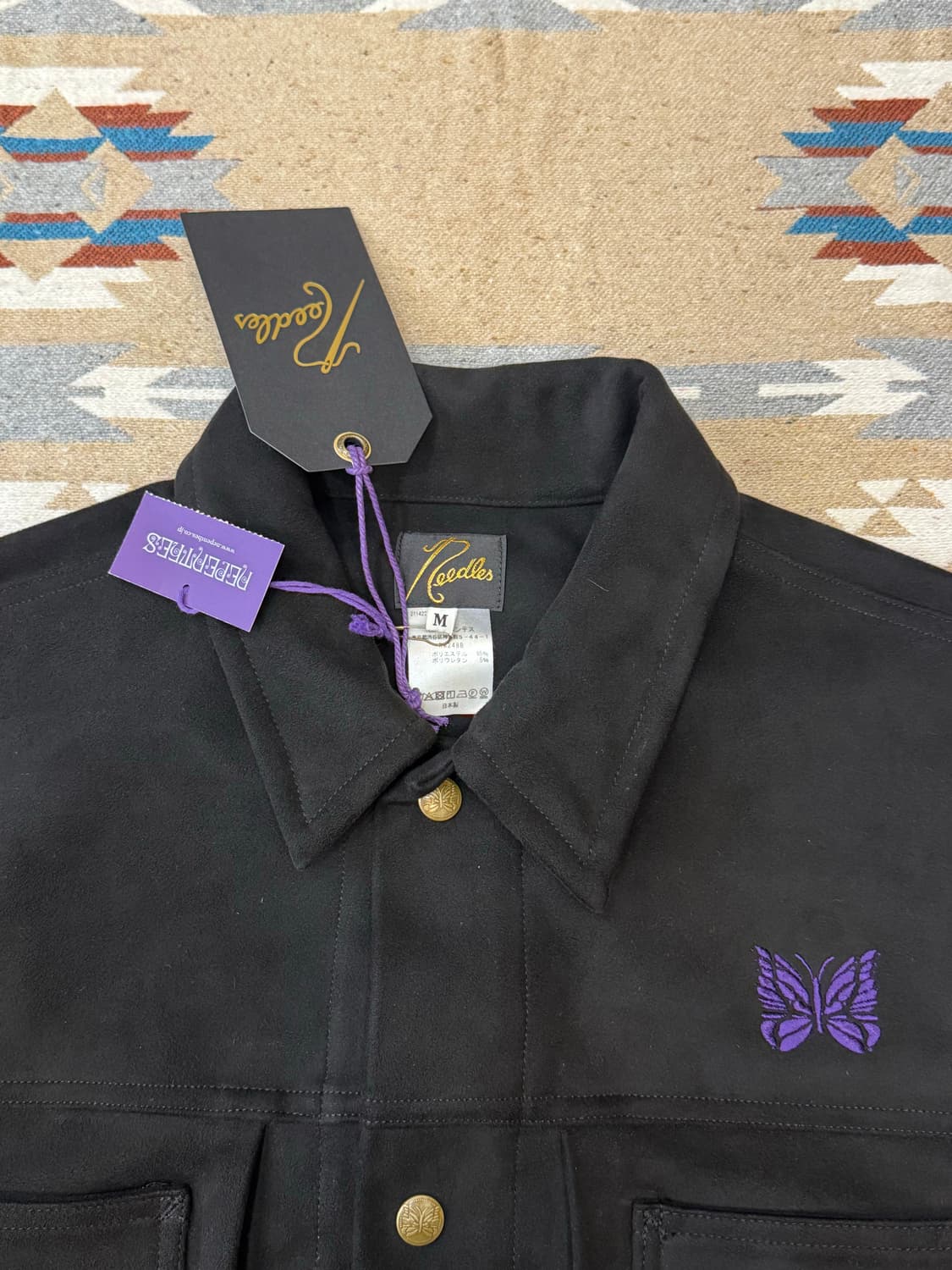 [M][100] 니들스 페니 진 자켓 신세틱 스웨이드 블랙 상품이미지2