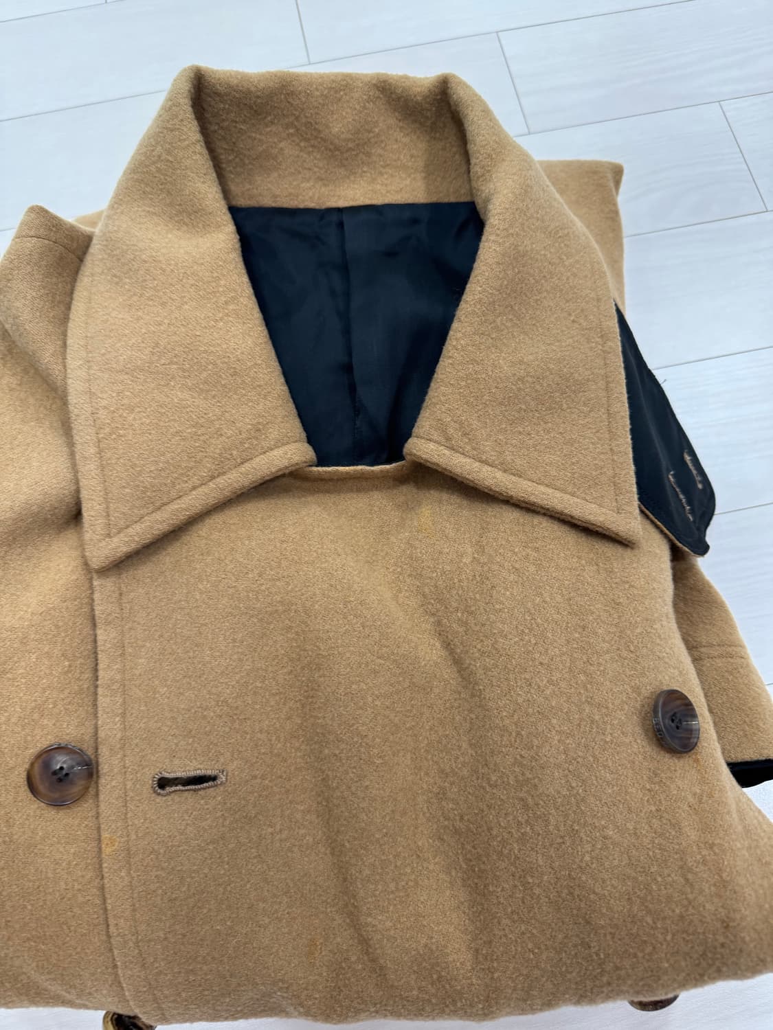 bed j.w. ford 울 카멜 코트 상품이미지7