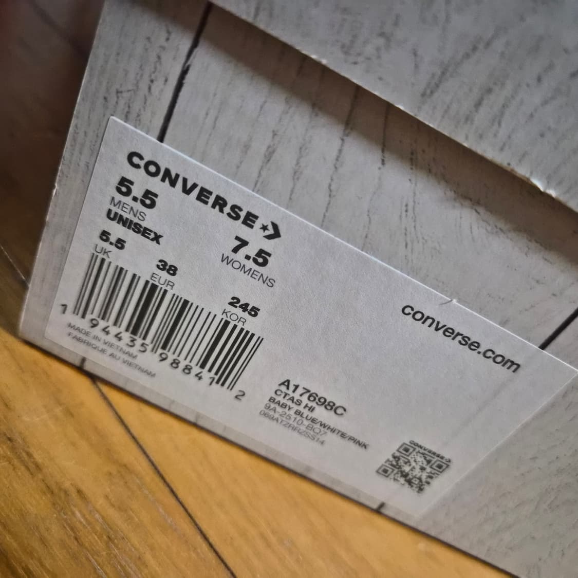 컨버스x산리오캐릭커즈 척케일러 올스타 시나모롤 베이비블루 (245) 상품이미지4