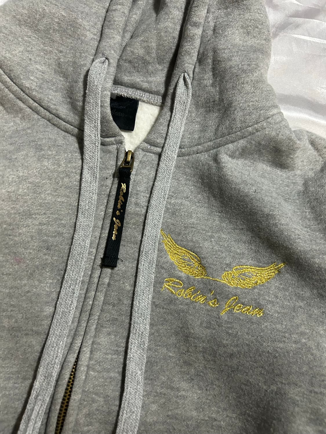 Robins Jeans gray y2k hood zip-up 상품이미지3