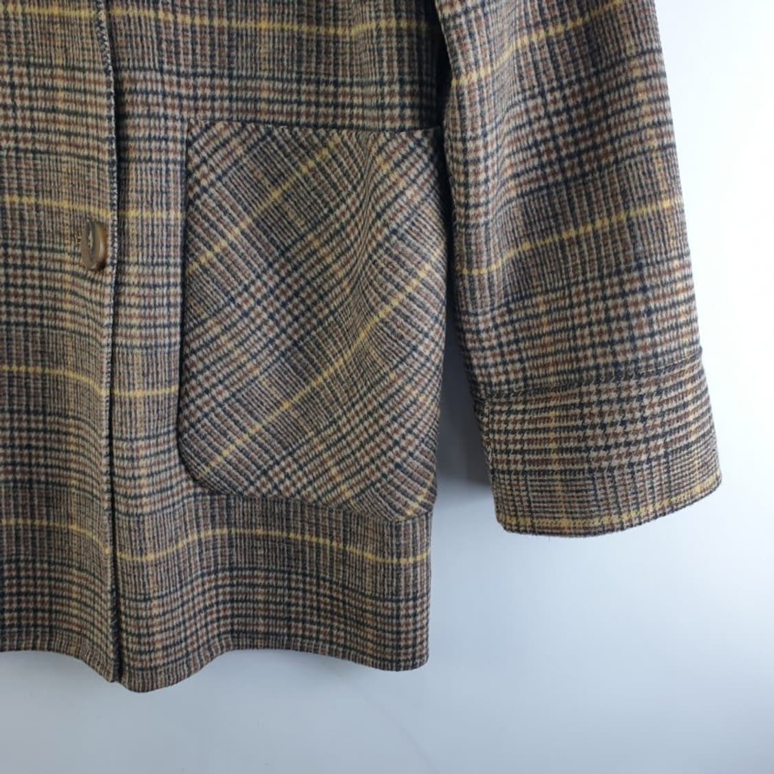 피그먼트 여성FREE 체크 핸메 코트 M5912 상품이미지3