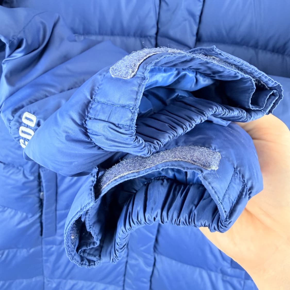 (85) 노스페이스 우먼스 600필 경량 구스다운 롱패딩 네이비 상품이미지5