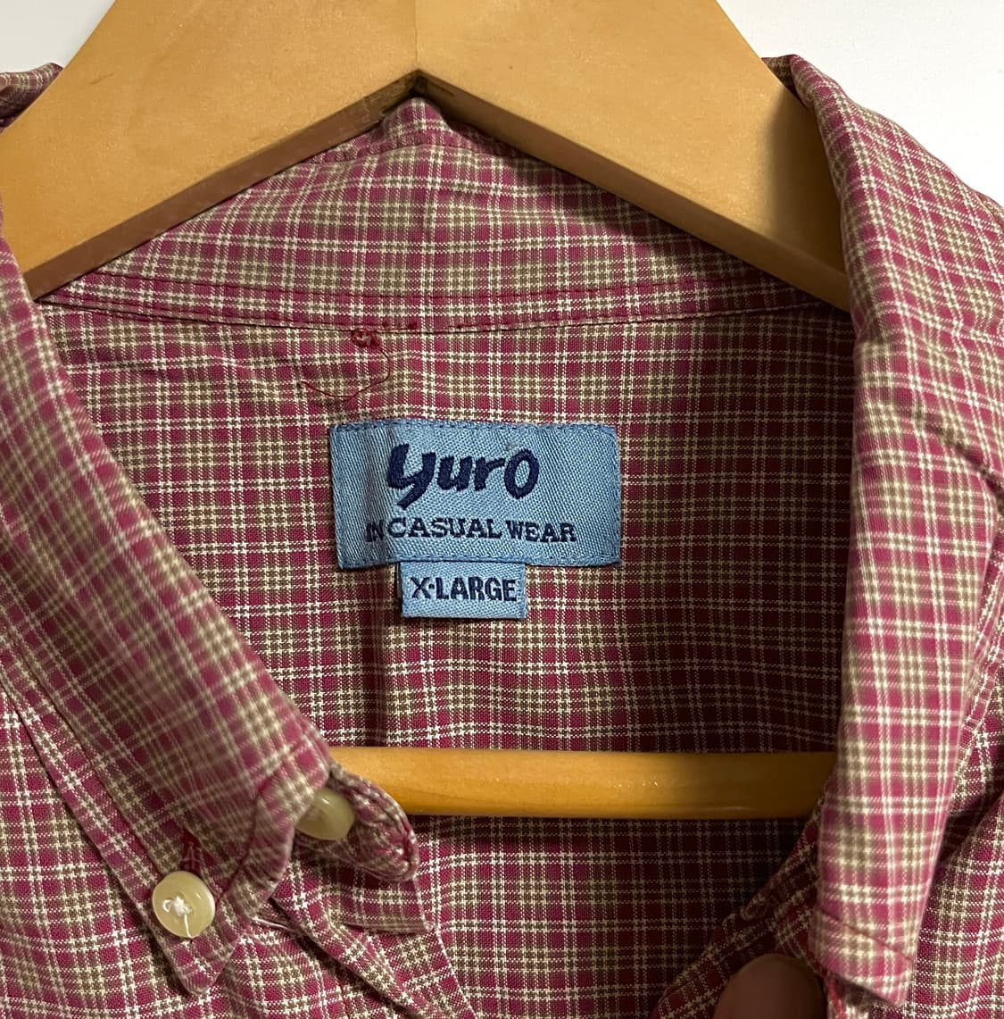 공용 YURO 잔체크 셔츠 남방 XL 상품이미지5